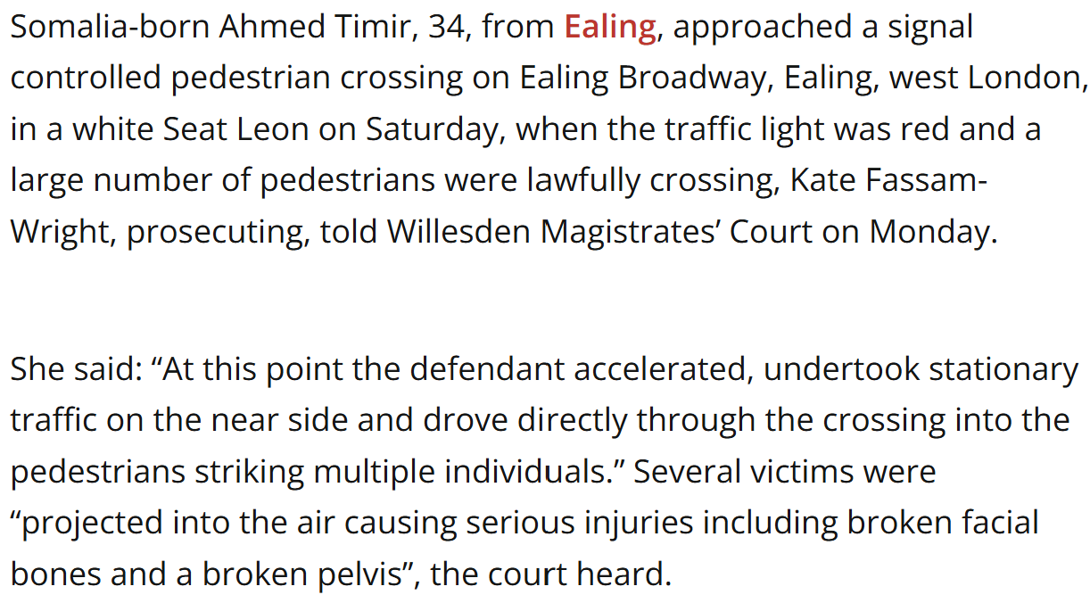 Ealing crash update as man ‘drove through pedestrian crossing injuring 5 people', court hears
