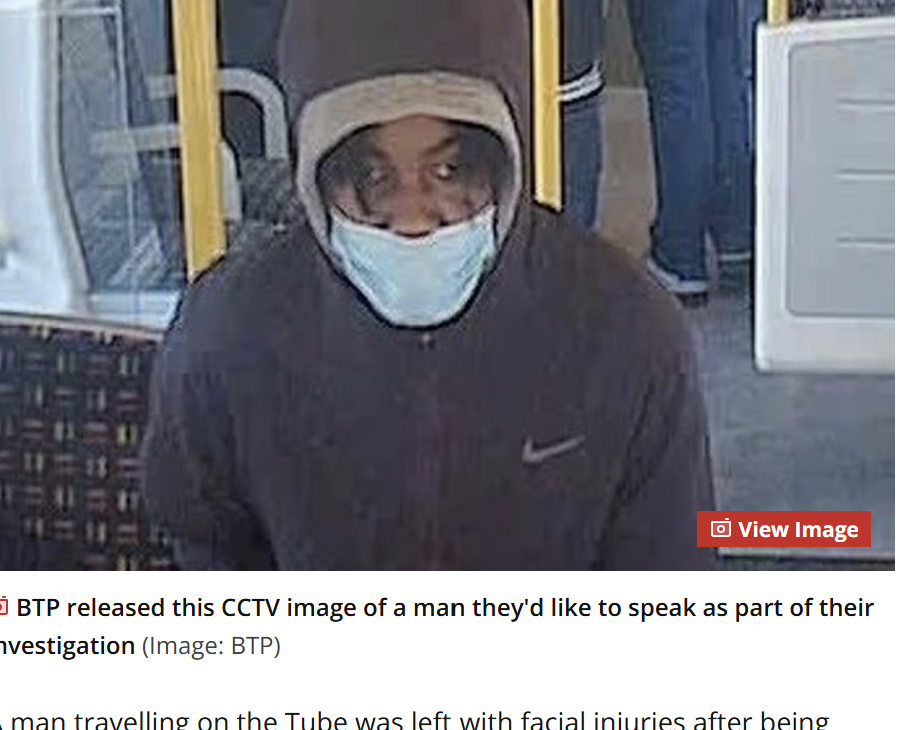 Police hunting London Underground bag thief who dragged victim off Tube and punched him in head