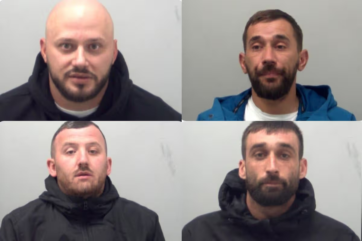 East London group - Ervin Sadikaj, Besjan Mustafaj, Albest Deda and Pashk Gjonaj - who stashed £100k cannabis farm in industrial estate jailed