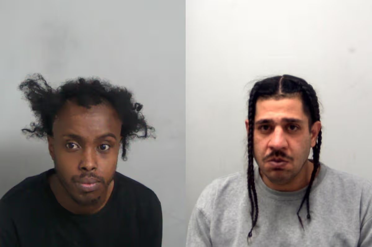 Enfield drug dealers Amir Mahamud, 27 (left) and Hamidreza Nasiri, 30, jailed for 54 years after man lured to a flat and shot in leg