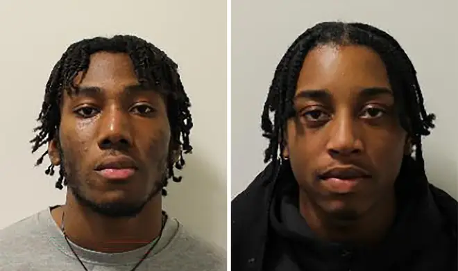 Enfield drill rappers Emmanuel Popoola (L) and Tayvon Etefia (R) convicted over fatal shooting sparked by online gang feud