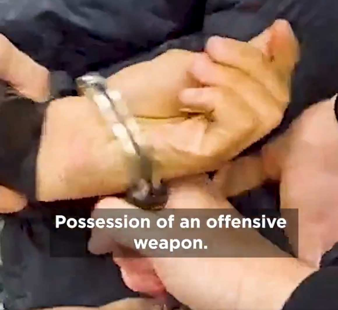Watch as Met Police officers pull Taser in London street after spotting teen with machete in waistband