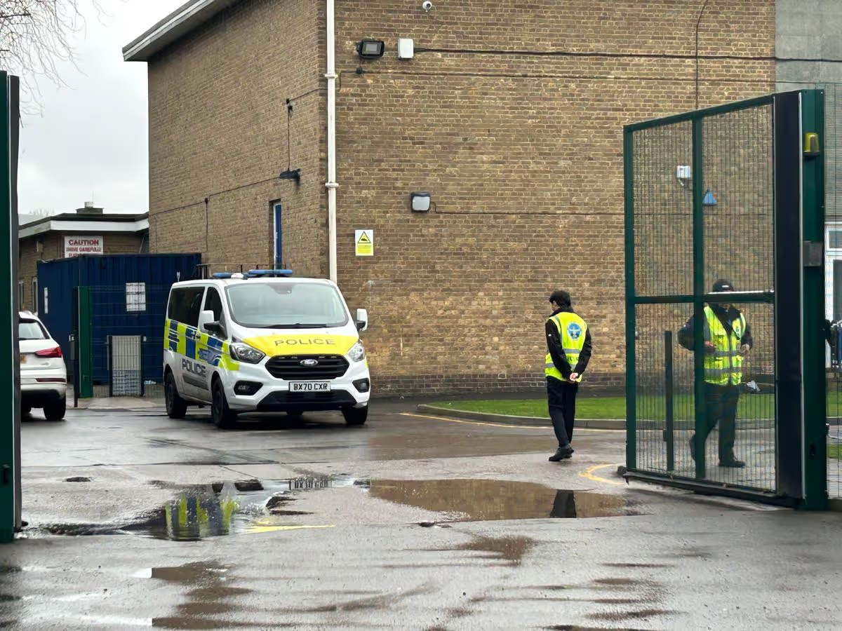 Boy, 13, denies stabbing two children at school in front of classmates
