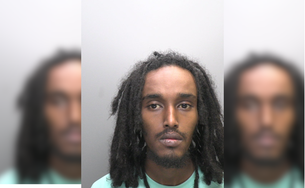 Police stop cyclist Ridwan Abdilahi who ran red light and uncover six-inch blade